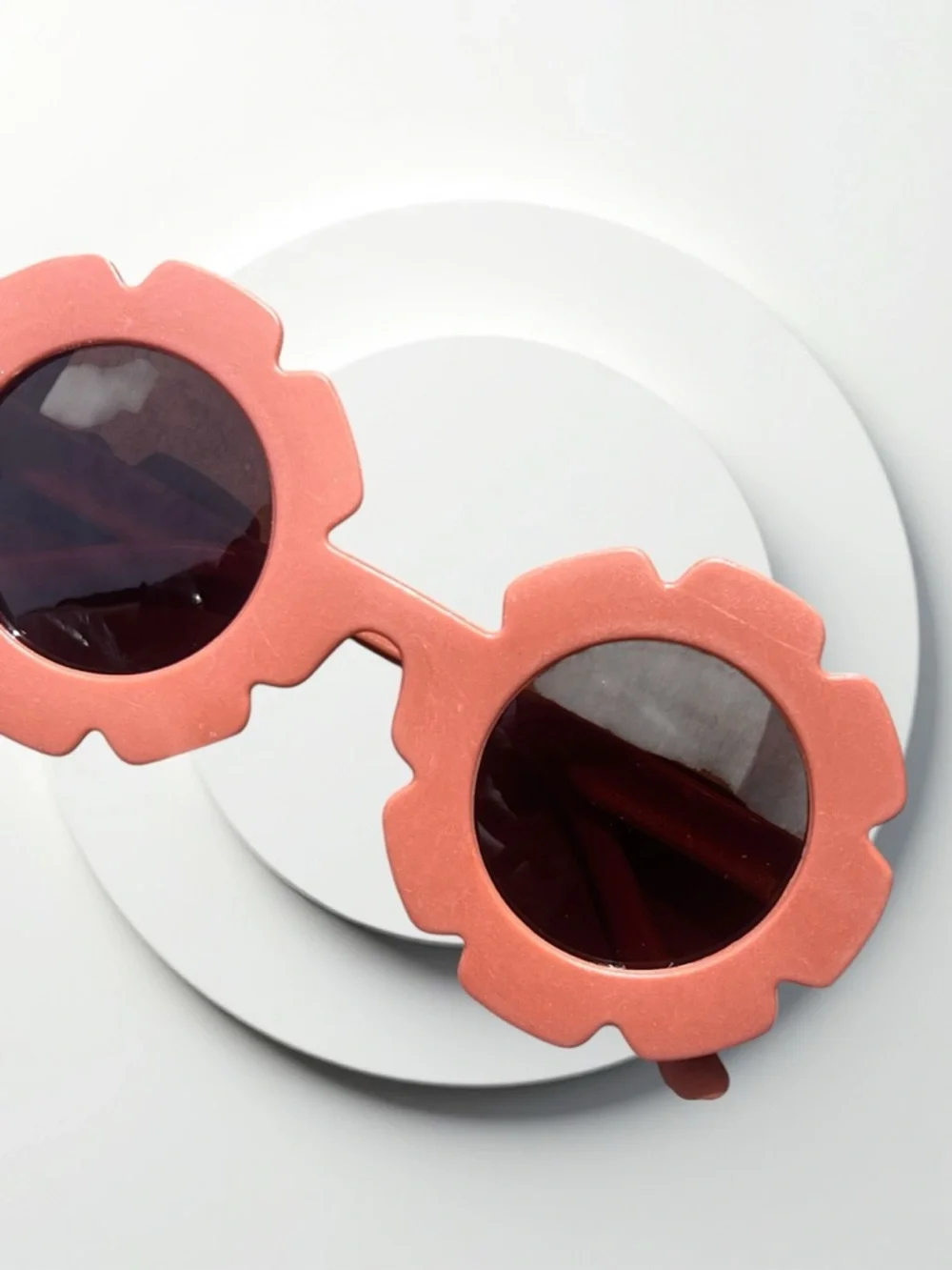 Matte Kids Flower Sunnies In Rust - Picture 5 of 9